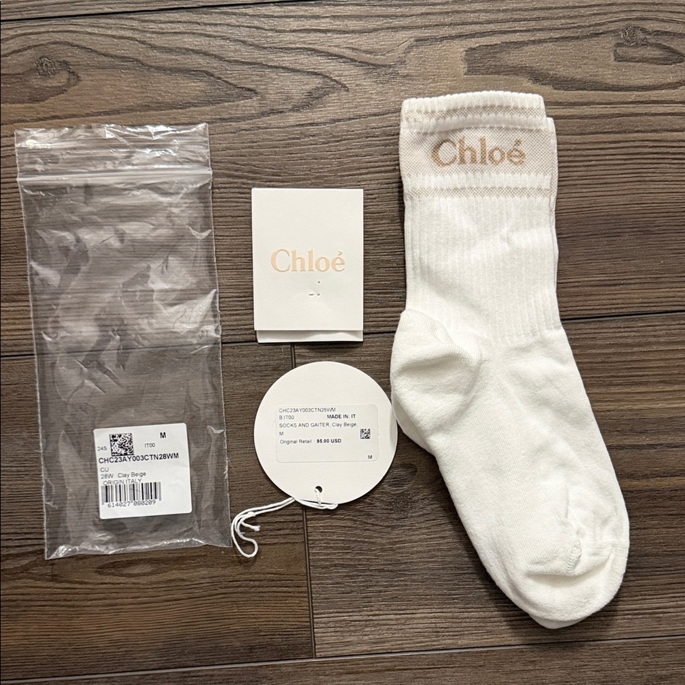 NEW Chloe Socks in Clay Beige - Size Medium